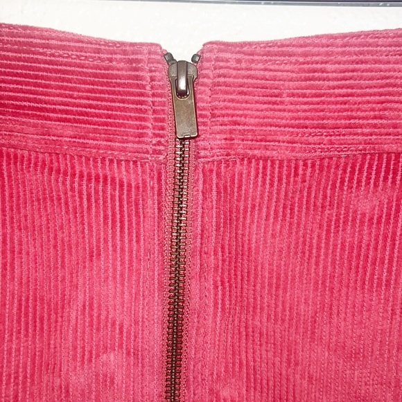 Gap Gold Zip Cord Cotton Corduroy Baroque Rose Mini Skirt - Picture 3 of 9